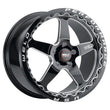 Load image into Gallery viewer, Weld S904 17X10 Ventura Drag Beadlock 5X135 ET10 BS5.9 Gloss Black MIL Dia 87.1 - Side View