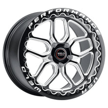 Load image into Gallery viewer, Weld S907 18X12 Laguna Drag Beadlock 5X120.65 ET55 BS8.7 Gloss Black MIL Dia 78.1 - Detail View