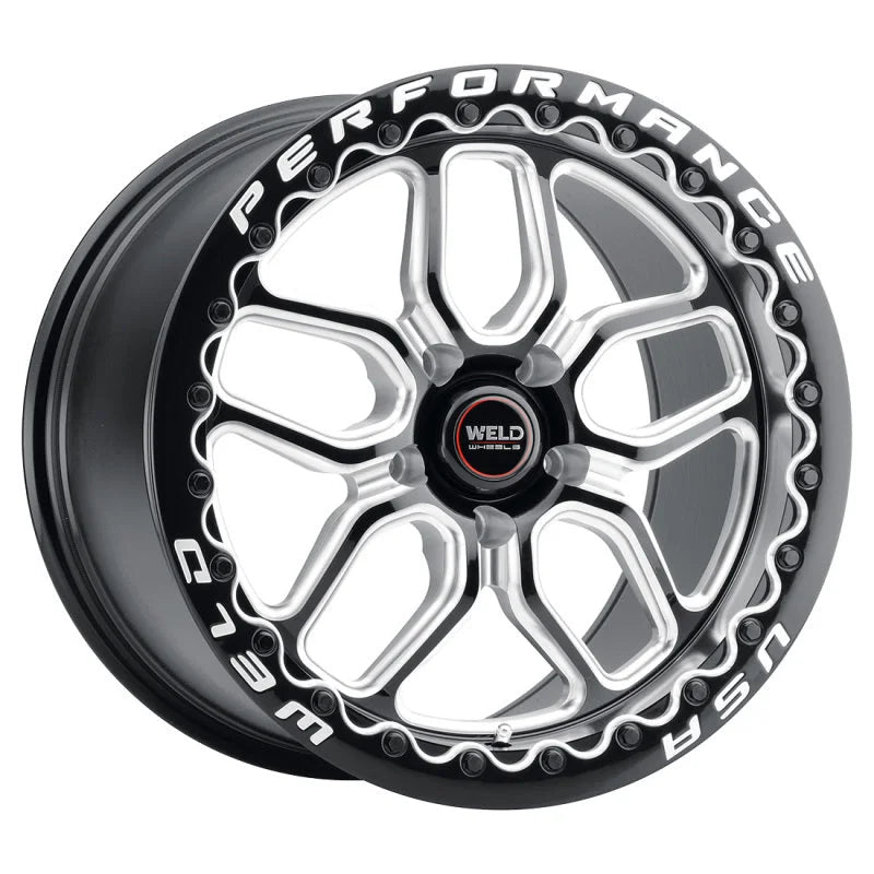 Weld S907 20X10.5 Laguna Beadlock 5X127 ET38 BS7.25 Gloss Black MIL Dia 71.5 - Detail View