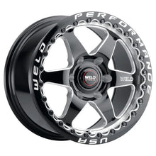 Load image into Gallery viewer, Weld S909 15x10 Ventura 6 Beadlock 6x139.7 ET38 BS7.00 Gloss BLK MIL DIA 106.1 - Detail View