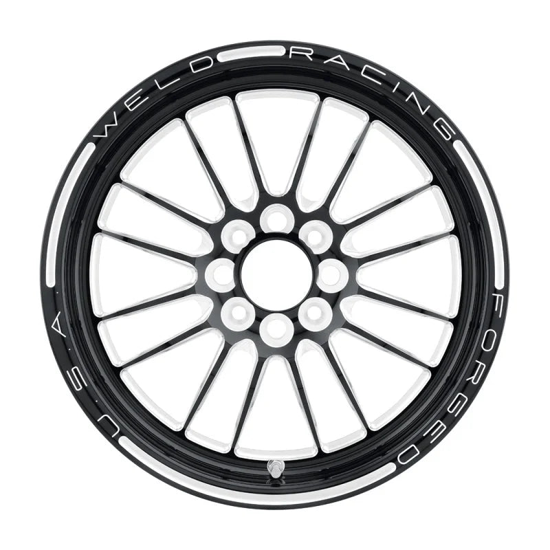 Weld Tuner Import 15x3.5 / 4x100mm BP / 2.25in. BS 1-Piece Black Wheel - Side View