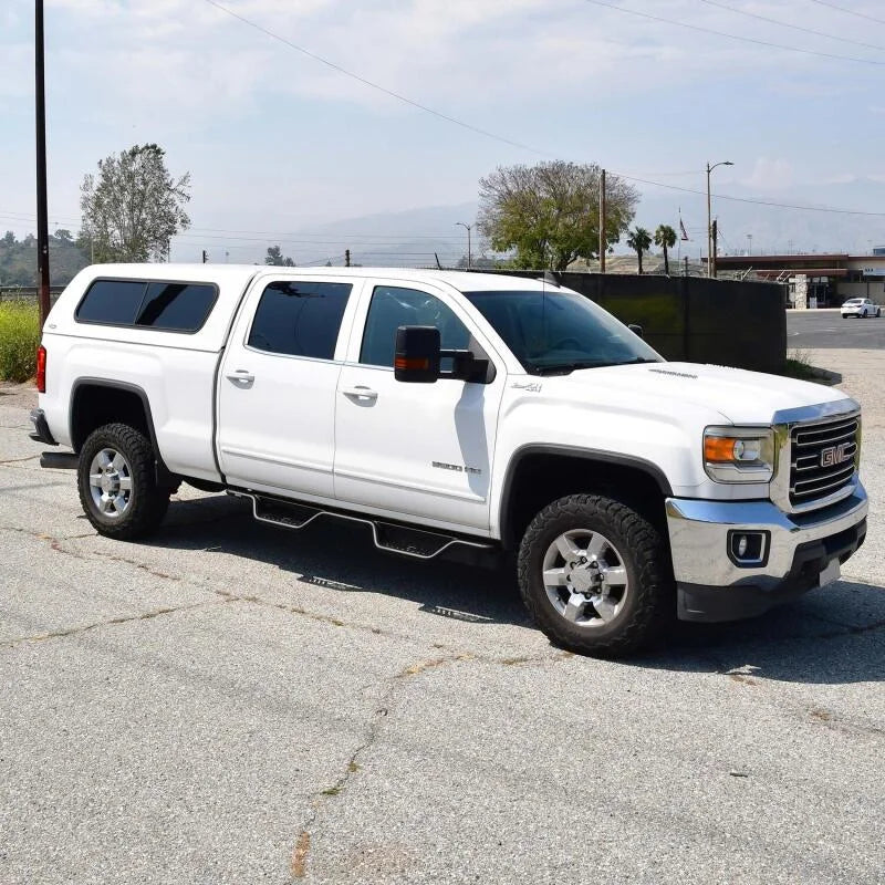 Westin 04-13 Chevrolet Silverado Outlaw Drop Nerf Step Bar - Textured Black - Installation View
