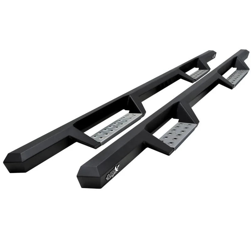 Westin 04-13 Chevy Silverado 1500 Crew Cab HDX Stainless Drop Nerf Step Bars - Textured Black - Main Product View