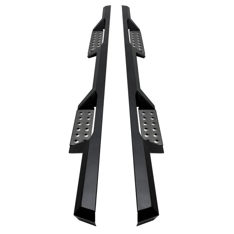 Westin 04-13 Chevy Silverado 1500 Crew Cab HDX Stainless Drop Nerf Step Bars - Textured Black - Additional View 9