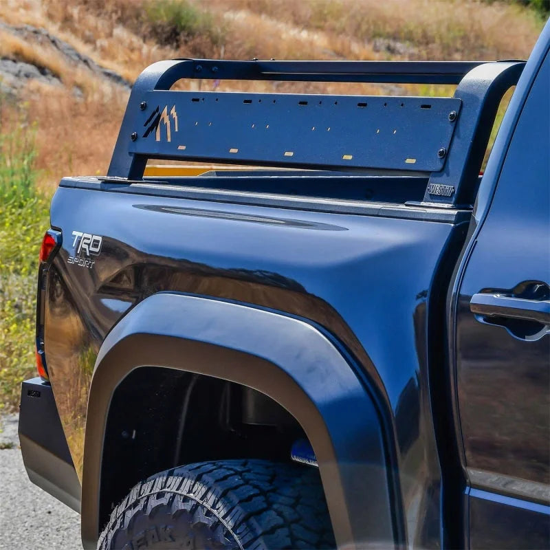Westin 05-21 Toyota Tacoma Overland Cargo Rack Base - Textured Black - Back View