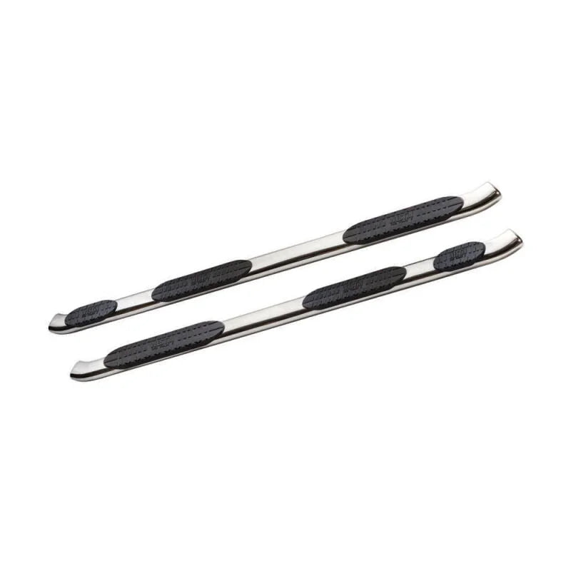 Westin 07-13 Chevy Silv 1500 Extnd Cab (6.5 ft Bed) PRO TRAXX 5 WTW Oval Nerf Step Bars - SS - Side View