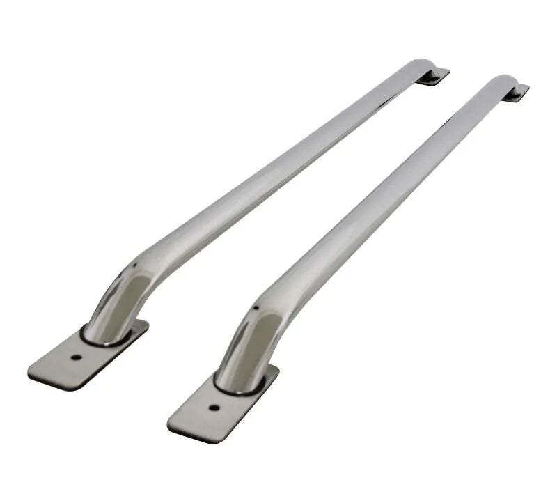 Westin 07-13 Chevy/GMC/Dodge/Ram/Ford/Toyota Silv/Sierra (5.5 ft Bed) Platinum Oval Bed Rails - SS - Side View