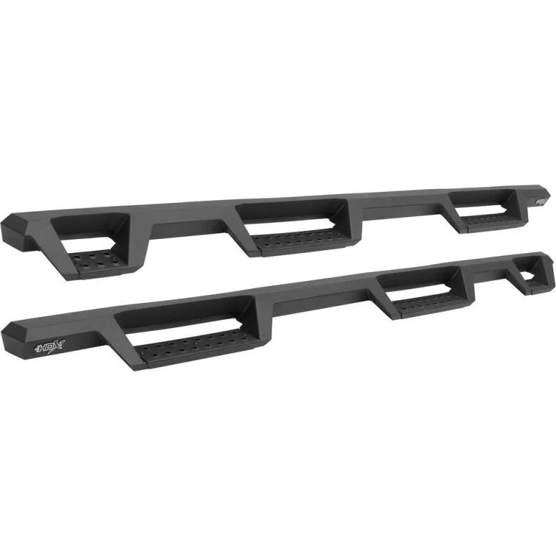 Westin 07-18 Chevrolet Silverado 1500 CC 5.5ft Bed HDX Drop W2W Nerf Step Bars - Tex. Blk - Main Product View