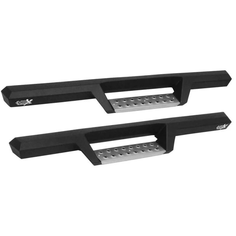 Westin 07-18 Jeep Wrangler JK 2dr. HDX Stainless Drop Nerf Step Bars - Tex. Blk - Main Product View