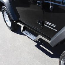 Load image into Gallery viewer, Westin 07-18 Jeep Wrangler JK 2dr. HDX Stainless Drop Nerf Step Bars - Tex. Blk - Side View