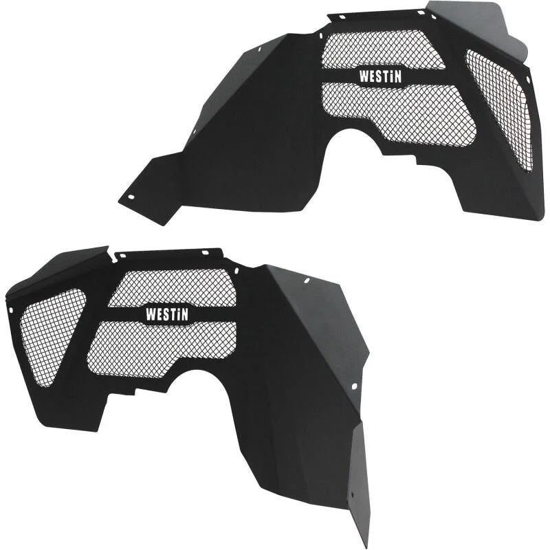 Westin 07-18 Jeep Wrangler JK Inner Fenders - Front - Textured Black - Side View