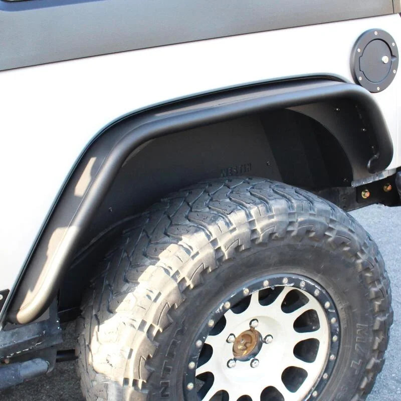 Westin 07-18 Jeep Wrangler JK Inner Fenders - Rear - Textured Black - Back View