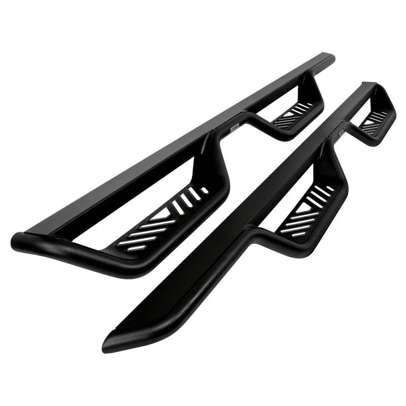 Westin 07-18 Jeep Wrangler JK Unlimited Outlaw Drop Nerf Step Bars - Black - Main Product View