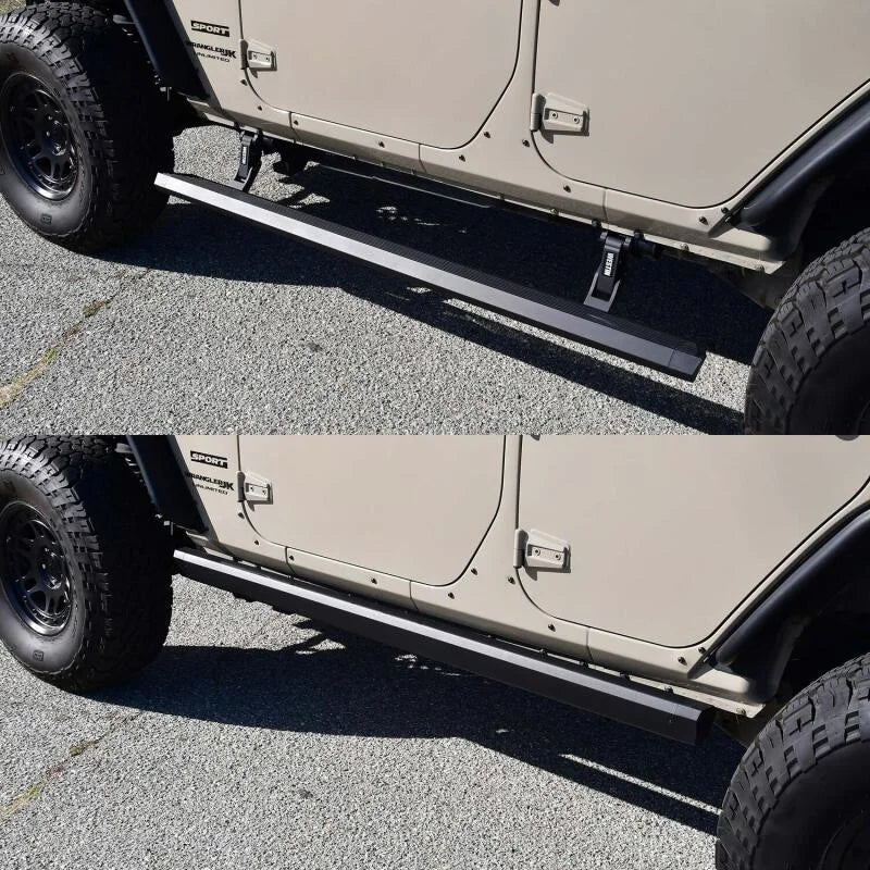 Westin 07-18 Jeep Wrangler JK Unlimited Pro-e Electric Running Boards - Side View