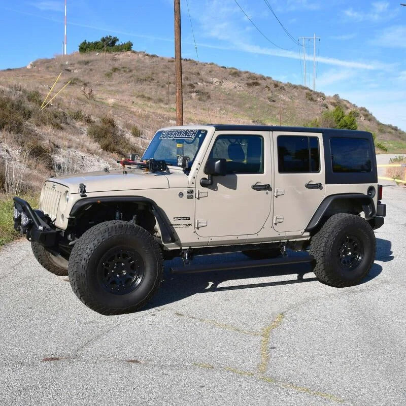 Westin 07-18 Jeep Wrangler JK Unlimited Pro-e Electric Running Boards - Installation View