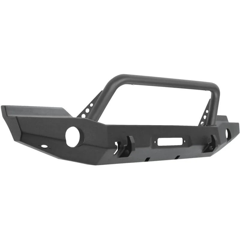 Westin 07-18 Jeep Wrangler JK WJ2 Full Width Front Bumper w/Bull Bar Textured Black - Back View