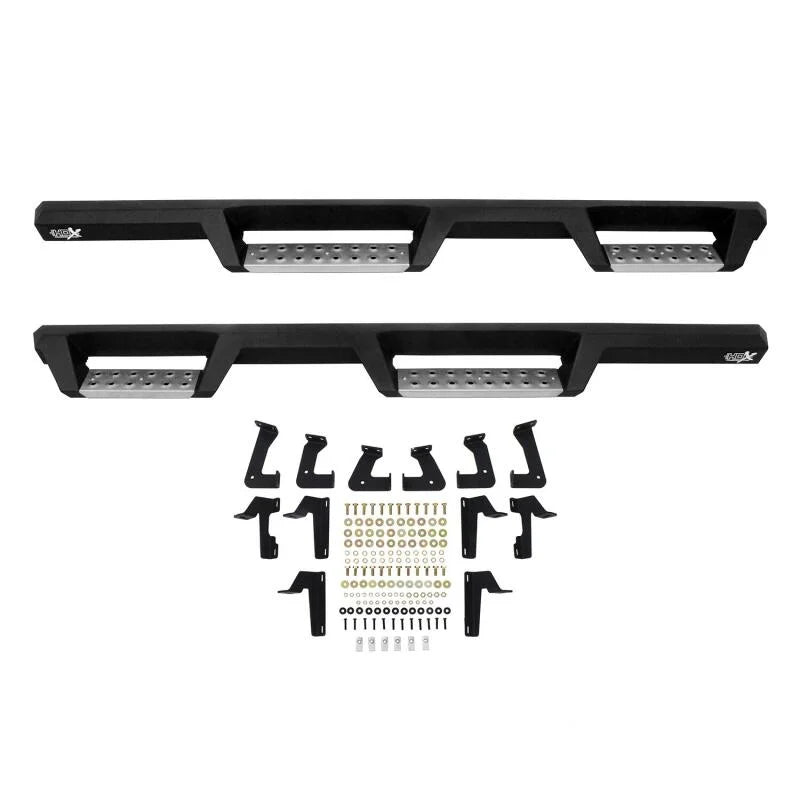 Westin 07-18 Jeep Wrangler JKU 4dr. HDX Stainless Drop Nerf Step Bars - Tex. Blk - Additional View 7