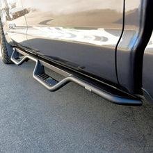 Load image into Gallery viewer, Westin 07-21 Toyota Tundra CrewMax Outlaw Drop Nerf Step Bars - Black - Installation View