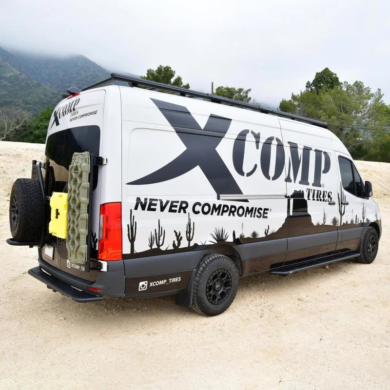 Westin 07-23 Mercedes-Benz Sprinter w/ 144in. Wheelbase Outlaw Nerf Step Bars - Textured Black - Side View
