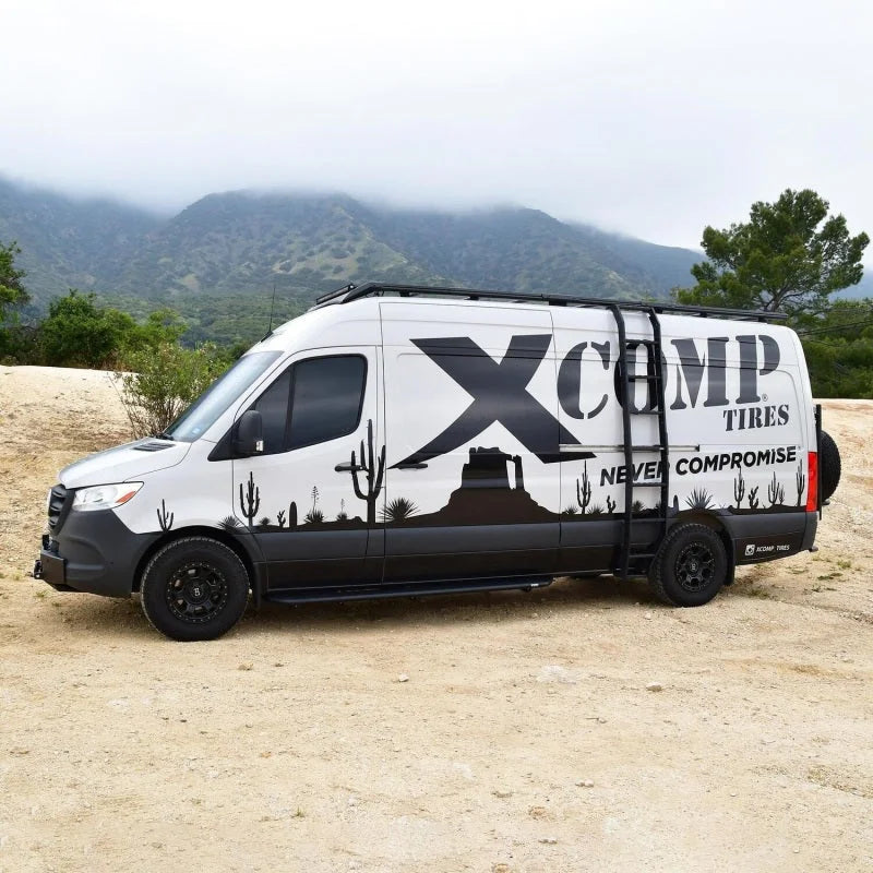 Westin 07-23 Mercedes-Benz Sprinter w/ 144in. Wheelbase Outlaw Nerf Step Bars - Textured Black - Back View