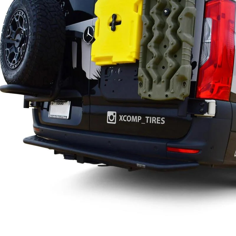 Westin 07-25 Mercedes-Benz Sprinter Outlaw Rear Step - Textured Black - Side View