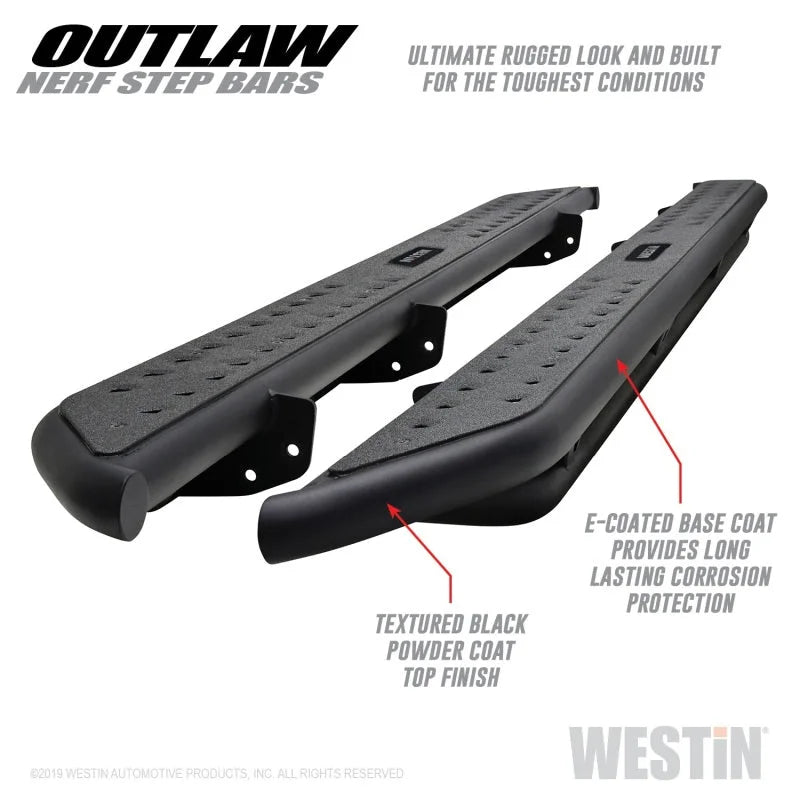 Westin 09-18 Dodge RAM 1500 Crew Cab Outlaw Nerf Step Bars - Main Product View