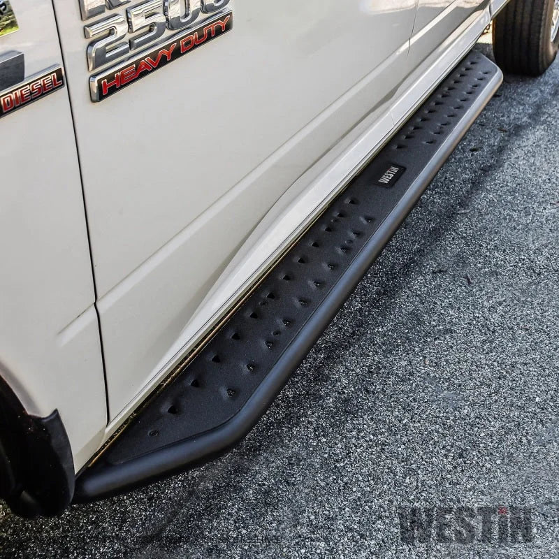 Westin 09-18 Dodge RAM 1500 Crew Cab Outlaw Nerf Step Bars - Side View