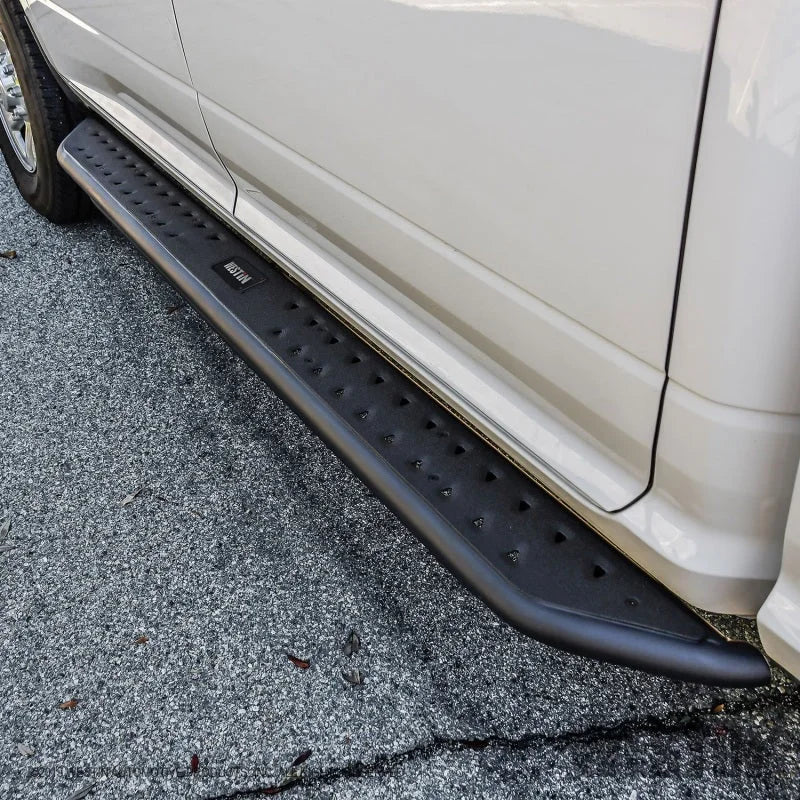 Westin 09-18 Dodge RAM 1500 Crew Cab Outlaw Nerf Step Bars - Back View