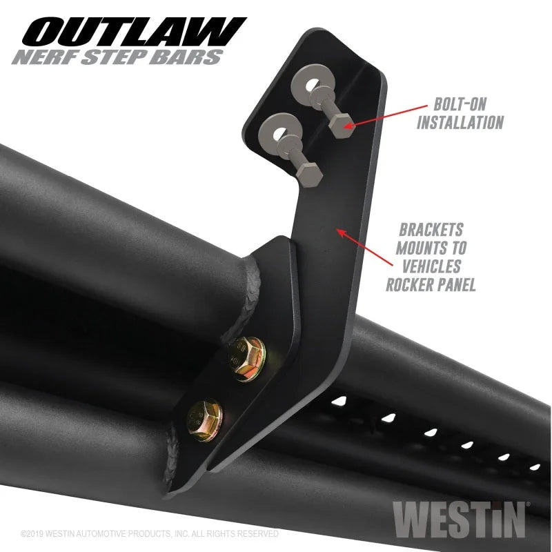 Westin 09-18 Dodge RAM 1500 Crew Cab Outlaw Nerf Step Bars - Additional View 8
