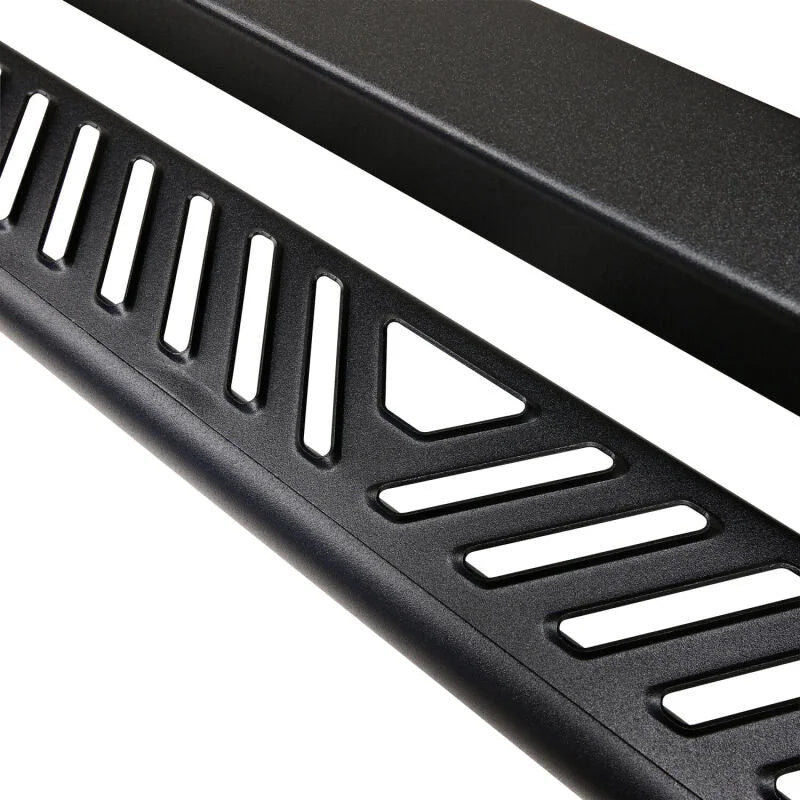 Westin 09-18 RAM 1500 CC / 10-24 RAM 2500/3500 CC Outlaw Drop Running Boards - Tex. Blk - Back View
