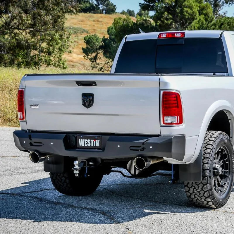 Westin 09-18 Ram 1500 Pro-Series Rear Bumper - Textured Black - Side View