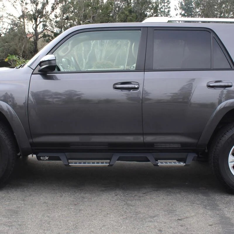 Westin 10-17 Toyota 4Runner Trail Edition (Excl. Ltd) HDX Stainless Drop Nerf Step Bars - Tex. Blk - Back View