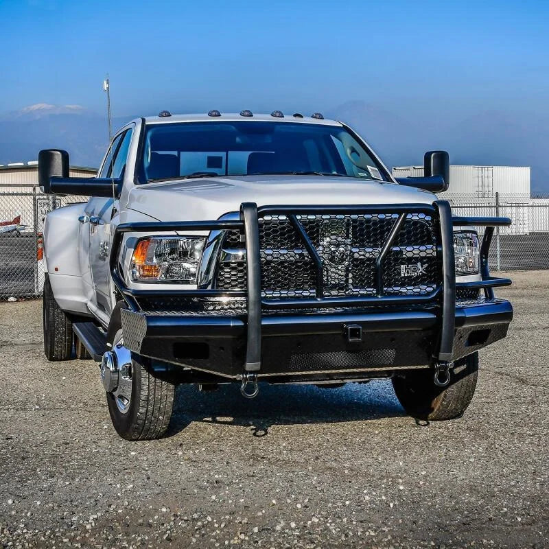 Westin 10-18 RAM 2500/3500 HDX Bandit Front Bumper - Black - Back View