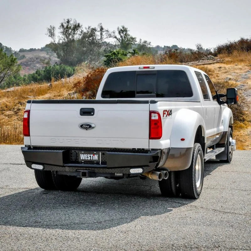Westin 11-16 Ford F-250/350 HDX Bandit Rear Bumper - Black - Installation View
