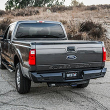 Load image into Gallery viewer, Westin 11-16 Ford F-250/350/450/550 Super Duty Pro-Series Rear Bumper - Textured Black - Side View