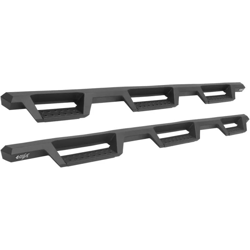 Westin 14-18 Chevrolet Silverado 1500 DC 6.5ft Bed HDX Drop W2W Nerf Step Bars - Tex. Blk - Main Product View