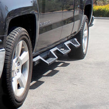 Load image into Gallery viewer, Westin 14-18 Chevrolet Silverado 1500 DC 6.5ft Bed HDX Drop W2W Nerf Step Bars - Tex. Blk - Side View