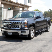 Load image into Gallery viewer, Westin 14-18 Chevrolet Silverado 1500 DC 6.5ft Bed HDX Drop W2W Nerf Step Bars - Tex. Blk - Back View