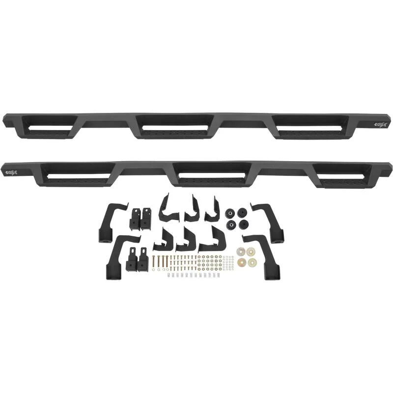 Westin 14-18 Chevrolet Silverado 1500 DC 6.5ft Bed HDX Drop W2W Nerf Step Bars - Tex. Blk - Installation View