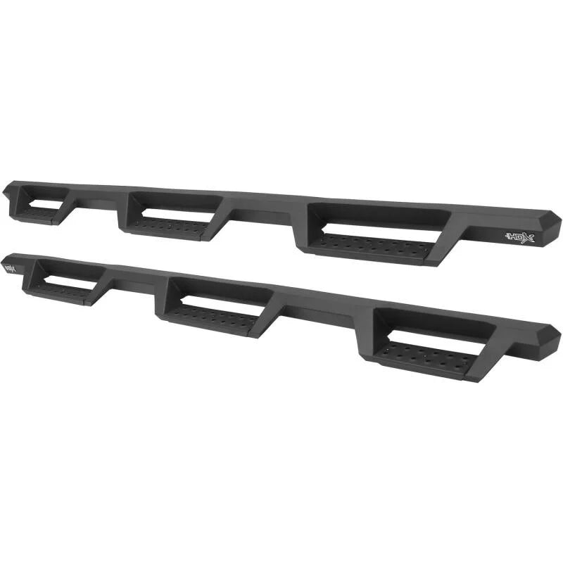 Westin 14-18 Chevrolet Silverado 1500 DC 6.5ft Bed HDX Drop W2W Nerf Step Bars - Tex. Blk - Additional View 7
