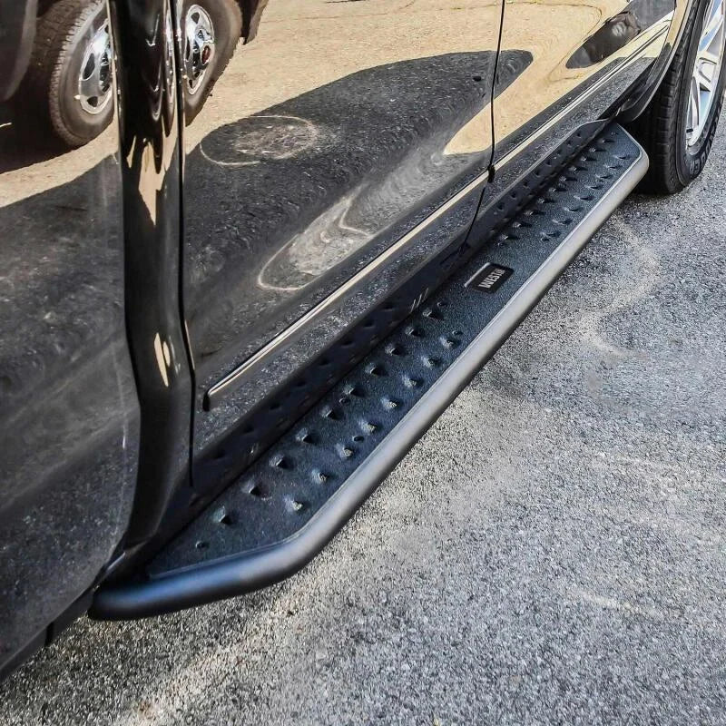 Westin 14-18 Chevrolet/GMC Silv/Seirra 1500 Double Cab Outlaw Nerf Step Bars - Side View