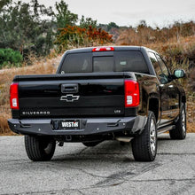 Load image into Gallery viewer, Westin 14-18 Chevy Silverado 1500 Pro-Series Rear Bumper - Textured Black - Side View