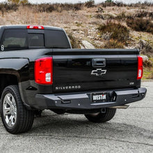 Load image into Gallery viewer, Westin 14-18 Chevy Silverado 1500 Pro-Series Rear Bumper - Textured Black - Back View