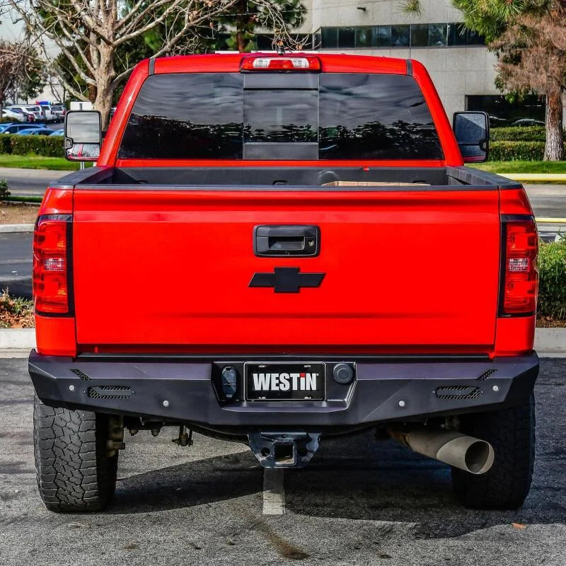 Westin 14-18 Chevy Silverado 1500 Pro-Series Rear Bumper - Textured Black - Additional View 5