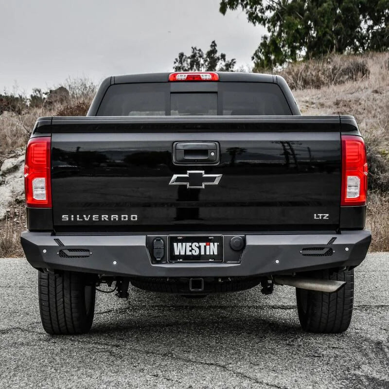 Westin 14-18 Chevy Silverado 1500 Pro-Series Rear Bumper - Textured Black - Additional View 6