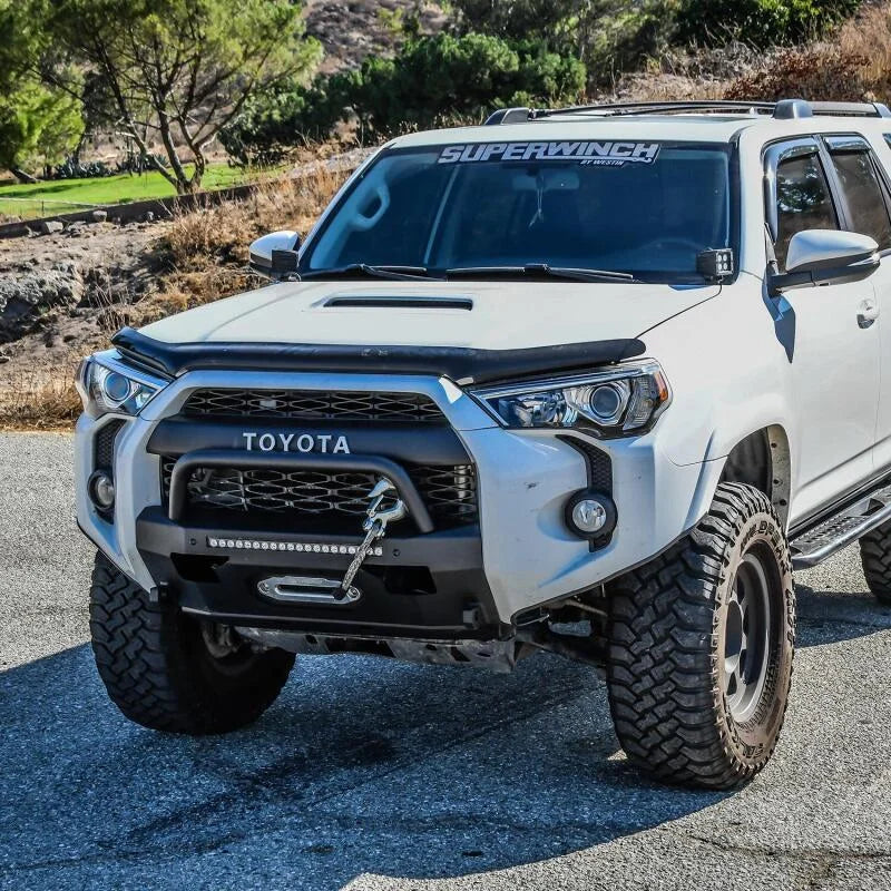 Westin 14-20 Toyota 4Runner Pro-Series Bumper Round Bull Bar - Textured Black - Back View