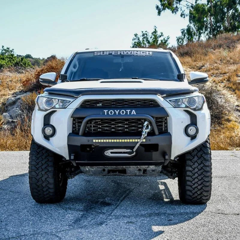 Westin 14-20 Toyota 4Runner Pro-Series Bumper Round Bull Bar - Textured Black - Installation View