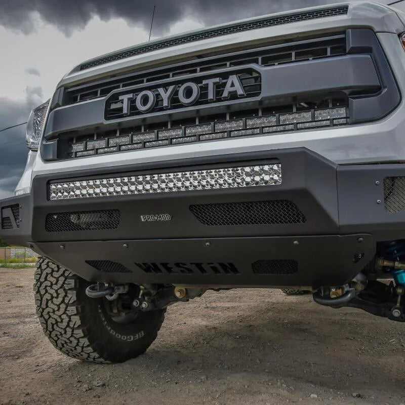 Westin 14-21 Toyota Tundra Pro-Mod Front Bumper - Tex. Blk - Side View