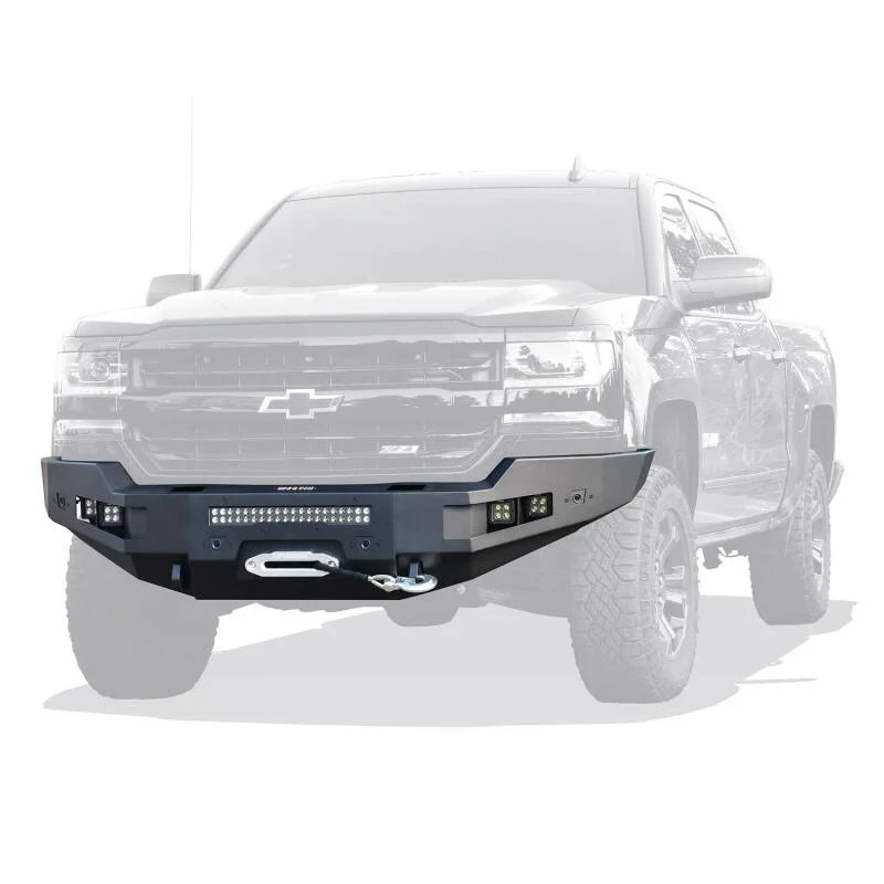 Westin 15-19 Chevrolet Silverado 2500/3500 Pro-Series Front Bumper - Textured Black - Installation View