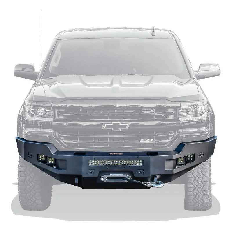 Westin 15-19 Chevrolet Silverado 2500/3500 Pro-Series Front Bumper - Textured Black - Additional View 5